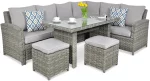 Záhradný set SANTANA DINING Modern Grey