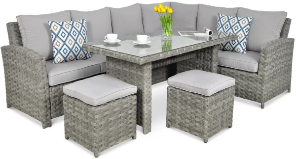 Záhradný set SANTANA DINING Modern Grey