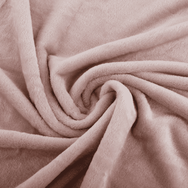 Tempo-kondela luang, plyšová deka s brmbolcami, púdrová ružová, 150×200 cm