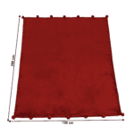 Tempo-kondela luang, plyšová deka s brmbolcami, bordová, 150×200 cm