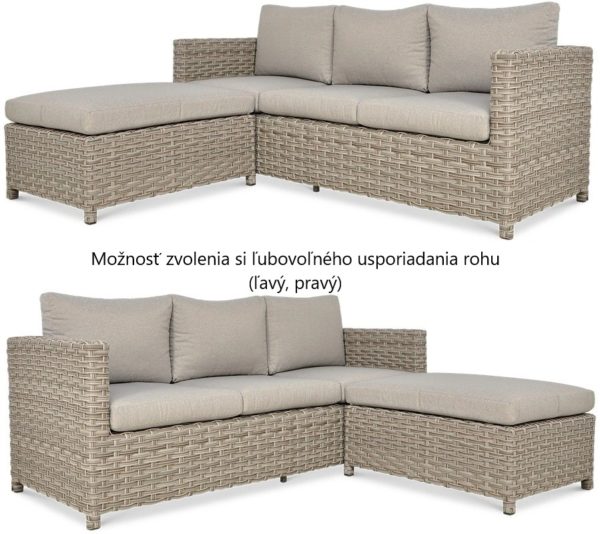 Záhradný technoratanový set MARCO CAFFE Beige