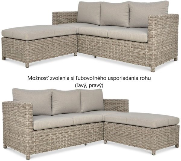 Záhradný technoratanový set marco caffe beige