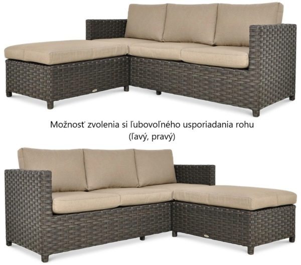 Záhradný technoratanový set marco caffe brown