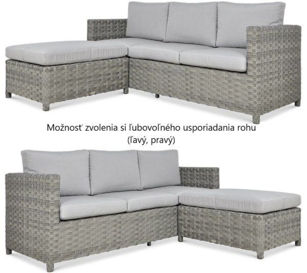 Záhradný technoratanový set marco caffe modern grey