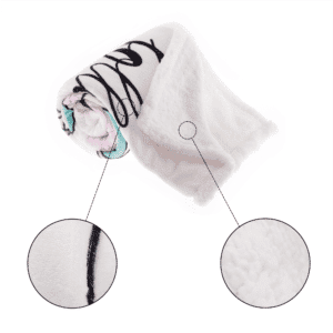 Obojstranná baránková deka, biela/detský motív jednorožec, 127x152cm, unikorn