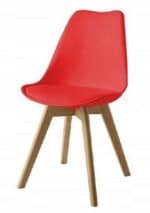 Jedálenská stolička Škandinávia (červená)