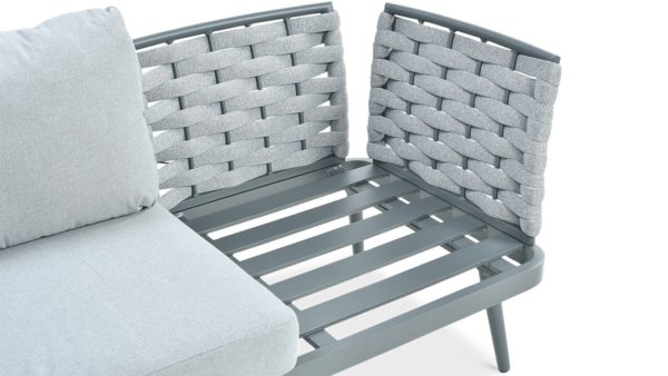Záhradný rohový set MARINEL + KRESLO- Graphite