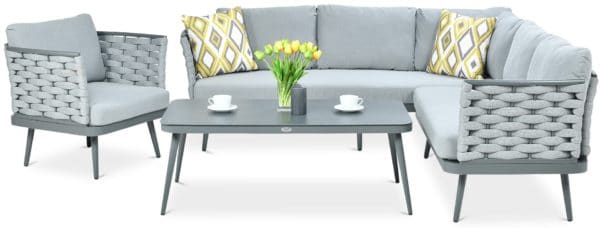 Záhradný rohový set MARINEL + KRESLO- Graphite