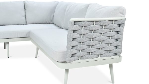 Záhradný rohový set MARINEL + KRESLO- Light Grey