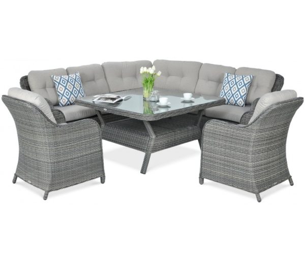 Záhradný rohový set SAVONA Dark Grey
