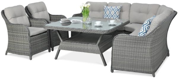 Záhradný rohový set SAVONA Dark Grey