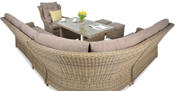 Záhradný rohový set TRIVENTO DINING – Brown
