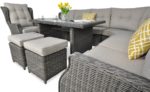 Záhradný rohový set TRIVENTO DINING – Dark Grey