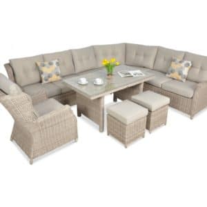 Záhradný rohový set TRIVENTO DINING – Light Beige