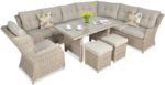 Záhradný rohový set trivento dining – light beige