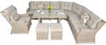 Záhradný rohový set trivento dining – light beige