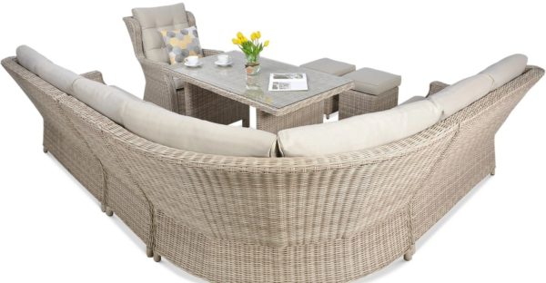 Záhradný rohový set trivento dining – light beige