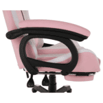Kancelárske/herné kreslo s rgb led podsvietením, ružová/biela, jovela