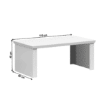 Konferenčný stolík, 110cm, biela, aryan