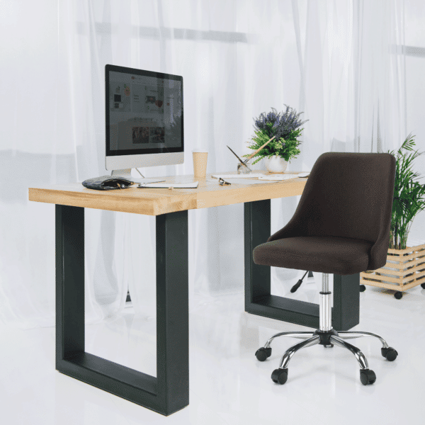 Kancelárska stolička, hnedá/chróm, ediz