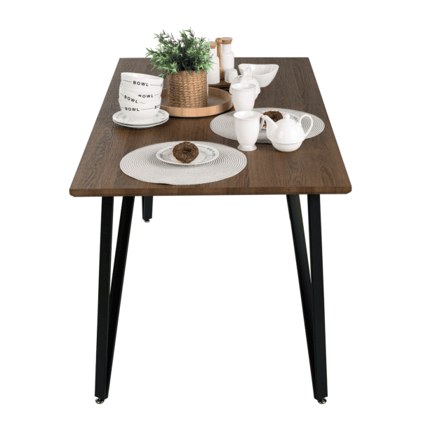 Jedálenský stôl, 150 cm, dub/čierna, friado