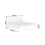 Manželská posteľ, 160×200, biely lesk, lindy