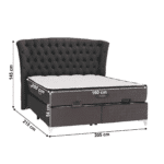 Boxspringová posteľ 160×200, sivá, mersia