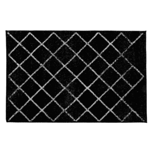 Koberec, čierna/vzor, 100×150  cm, mates typ 1