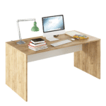 Písací stôl, dub artisan/biela, rioma typ 16