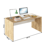 Písací stôl, dub artisan/biela, rioma typ 16
