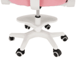 Rastúca stolička s podnožou a trakmi, ružová/biela, anais