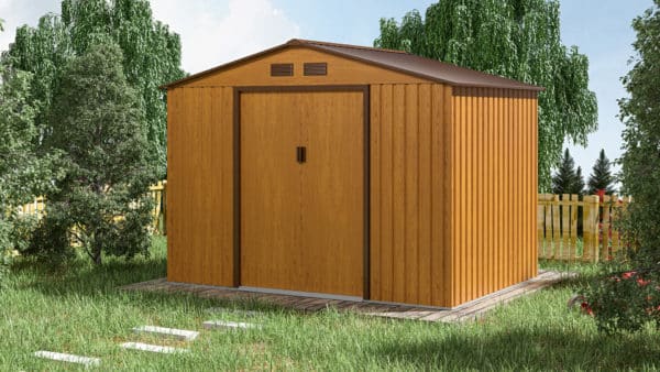 zahradny domcek hudson 9x6 oak brown 5