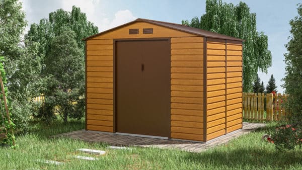 zahradny domcek montreal 9x6 oak brown 5