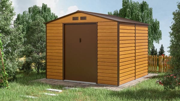 zahradny domcek montreal 9x8 oak brown 5