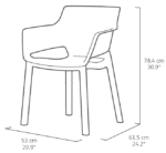 Zahradny nabytok eva melody quartet 41 grafit 1