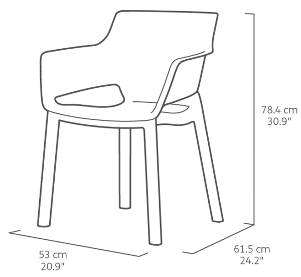 Zahradny nabytok eva melody quartet 41 grafit 1