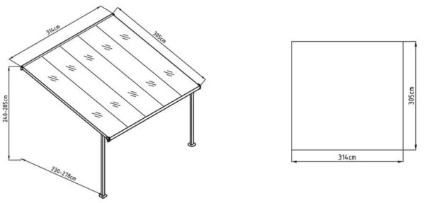 Atlanta 3x31m rozmer