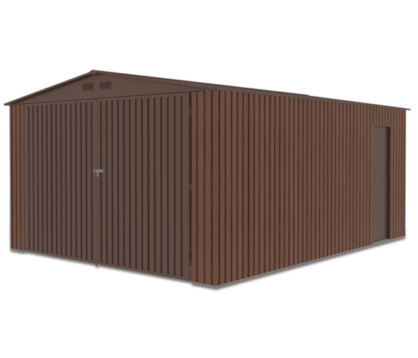 plechova garaz 38x48m hneda kingston