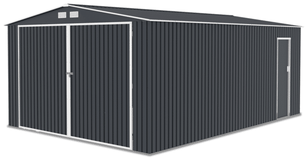 plechova garaz 38x54m tmavosiva kingston 1