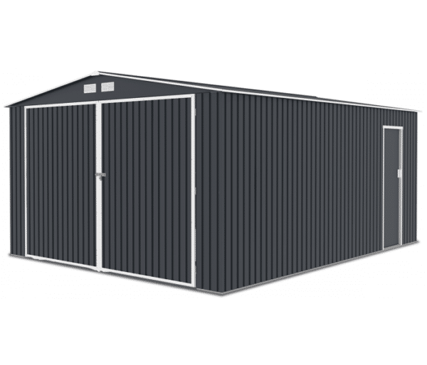 plechova garaz pre auto 38x48m tmavosiva kingston