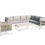 rohove zahradne hlinikove sedenie s kreslom monza