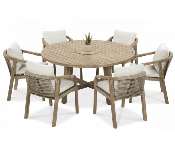 Drevene zahradne sedenie marigold dining round