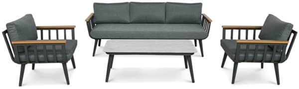 hliníkové záhradné sedenie stella caffe grey 1