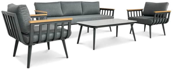 hliníkové záhradné sedenie stella caffe grey 2