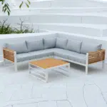 hliníkový záhradný nábytok rubicon white 1