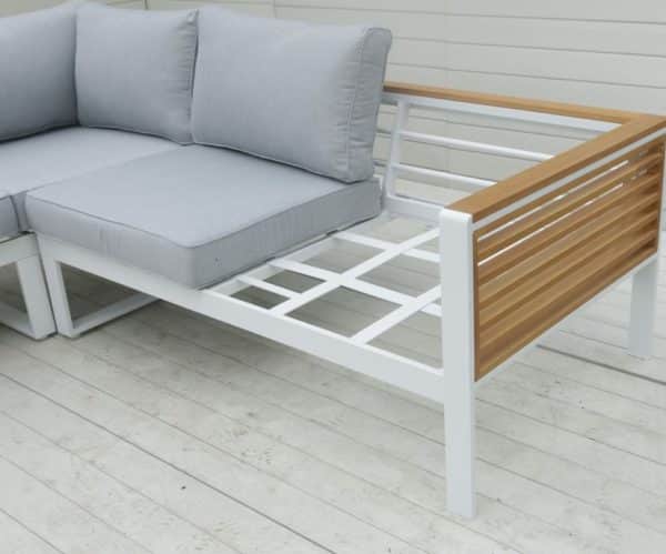 hliníkový záhradný nábytok rubicon white 3
