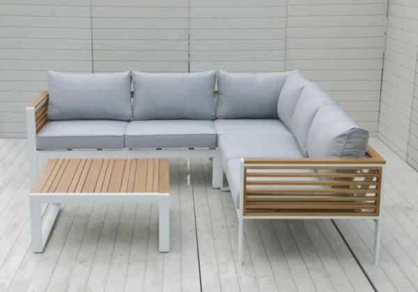 hliníkový záhradný nábytok rubicon white 5
