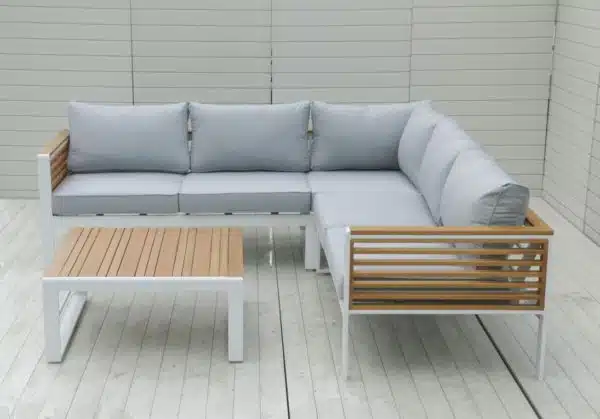 hliníkový záhradný nábytok rubicon white 5