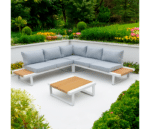 Záhradný hliníkový nábytok biely spectra