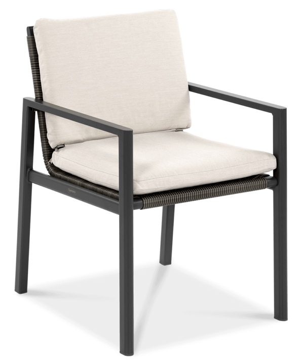 záhradný jedálenský set lotus dining tmavosivy 6